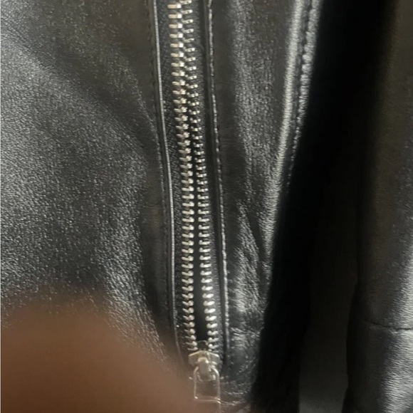 New Unisex Leather Jacket Goat Skin High Quality Size Medium Roxa leather. - Picture 5 of 13